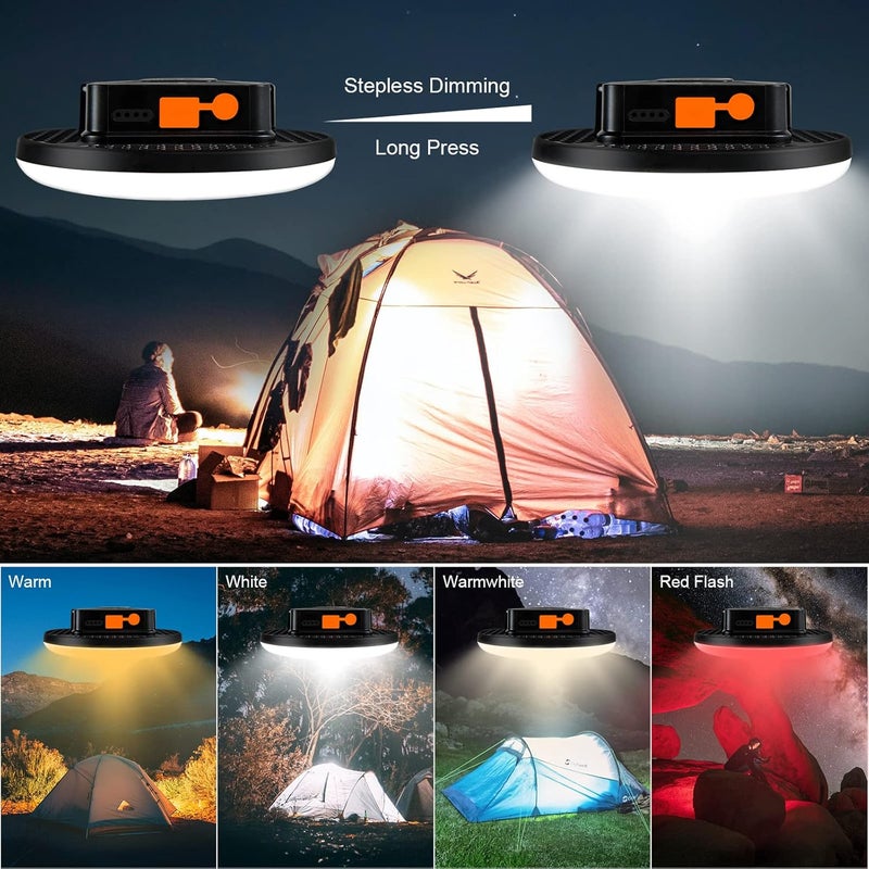 iodoo 16500mAh 60W Rechargeable Camping Light 3000LM 2700/4000/6500K LED Camping Lantern Portable IP65 Waterproof Tent Lights Power Failur - Image 2